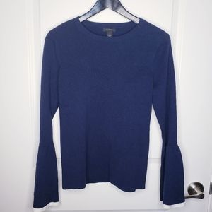 Halogen. Dark Blue bell sleeve sweater